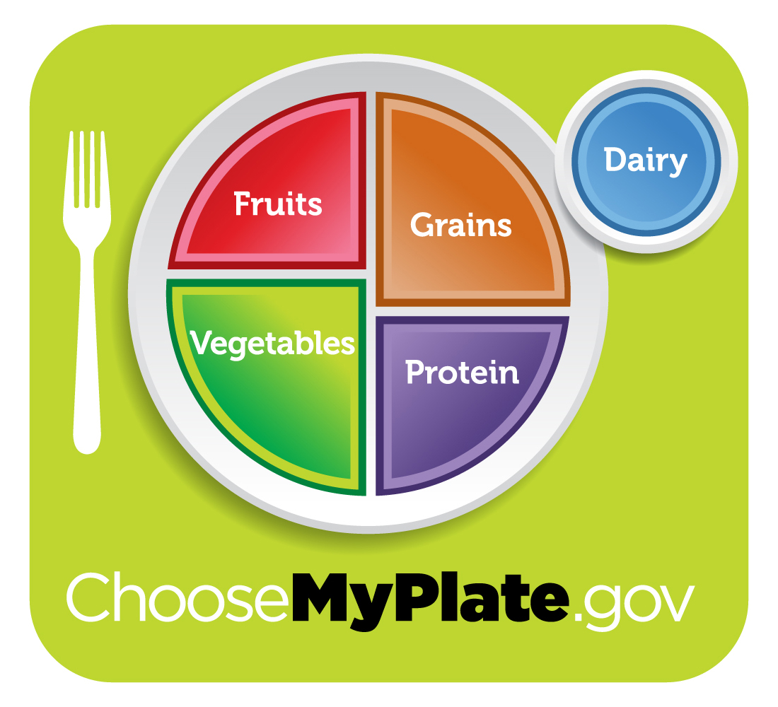 来自MyPlate.gov的健康平板图片