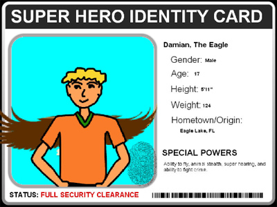 超级英雄身份证样本